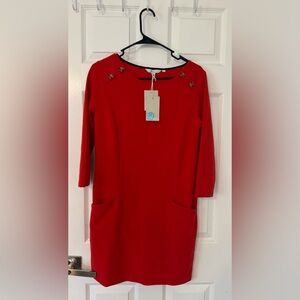Boden Scarlet Long Sleeve Dress